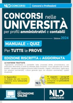 Copertina Concorsi nelle Università. Profili amministrativi e contabili. Manuale completo + Quiz
