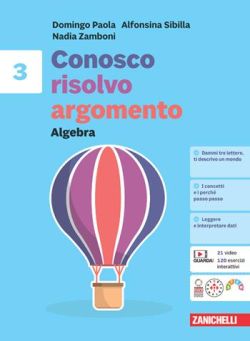 Copertina CONOSCO, RISOLVO, ARGOMENTO - CONFEZIONE ALGEBRA 3 + GEOMETRIA 3 (LDM)