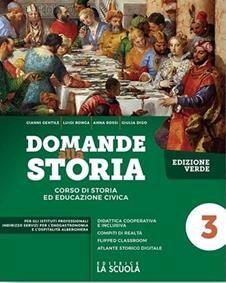 Copertina DOMANDE ALLA STORIA TR. VOL  3 KIT ALBERGHIERO VERDE