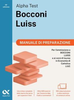 Copertina Alpha Test Bocconi Luiss 2026-2027. Kit di preparazione. Per test di Economia. Con piattaforma digitale e simulatore online